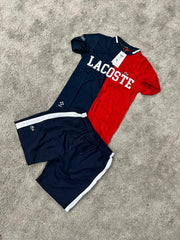 Conjunto verano lacoste negro y rojo