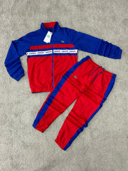 Chandal LACOSTE rojo-azul